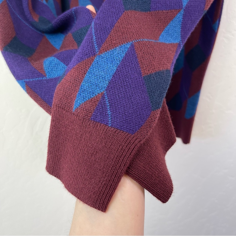 Bonobos Men’s Geometric Patterned Extra Fine Merino Wool Crewneck Sweater Small - Picture 7 of 15